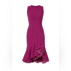 Slate & Willow Magenta High Low Dress (A038)